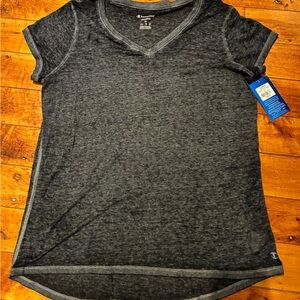 Champion Women's Washed Black Short Sleeve Tee- XL